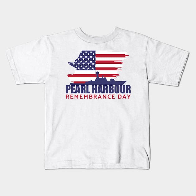 Pearl harbour, rememberance day Kids T-Shirt by Double You Store